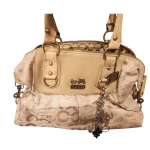 Coach Cream Signature Tote Bag